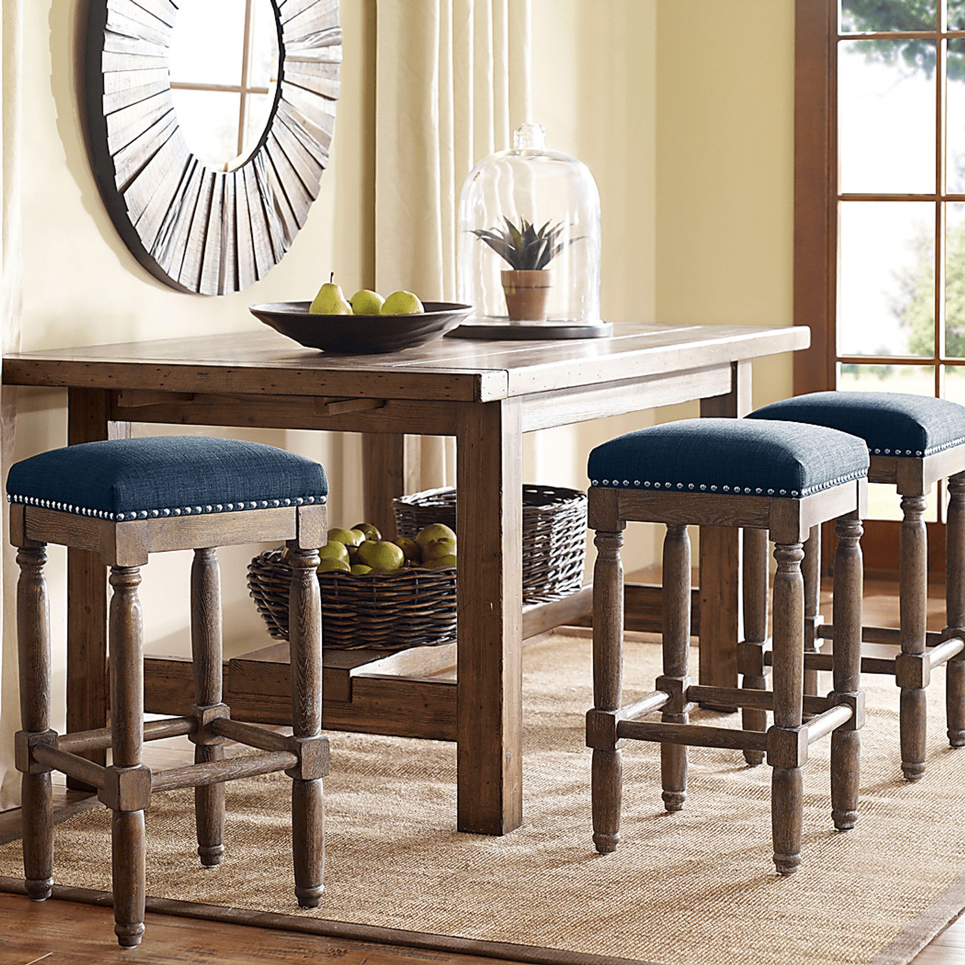 Rylandier Navy Counter Height Stool, Set of 2 - Image 4