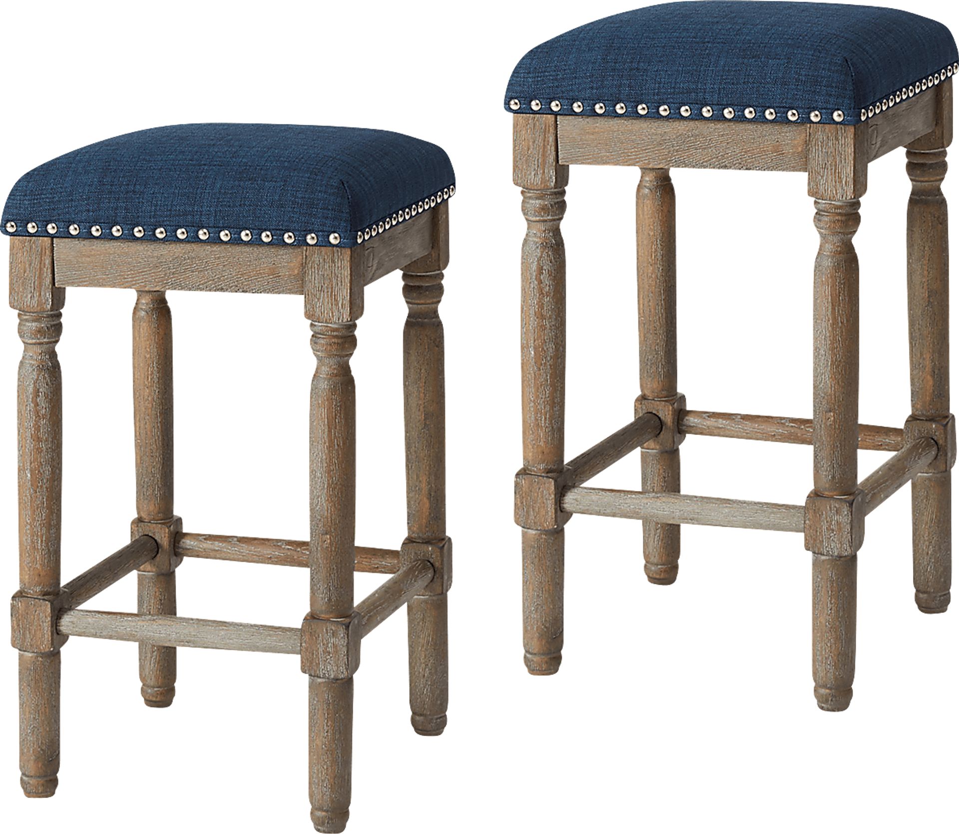 Rylandier Navy Counter Height Stool, Set of 2 - Image 1