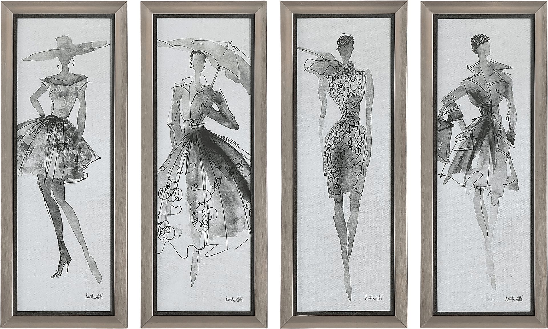 Rylar Gray Artwork, Set of 4 - Image 1