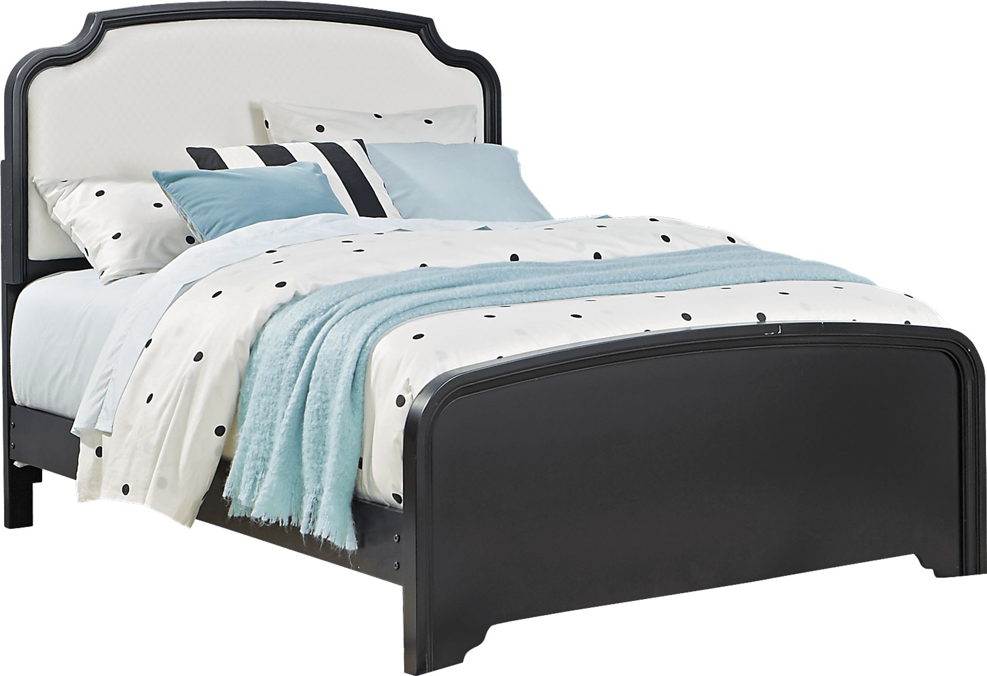 Kids Rylee Black 3 Pc Full Upholstered Bed - Image 1