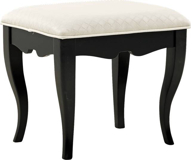 Kids Rylee Black Vanity Stool - Thumbnail - Image 1