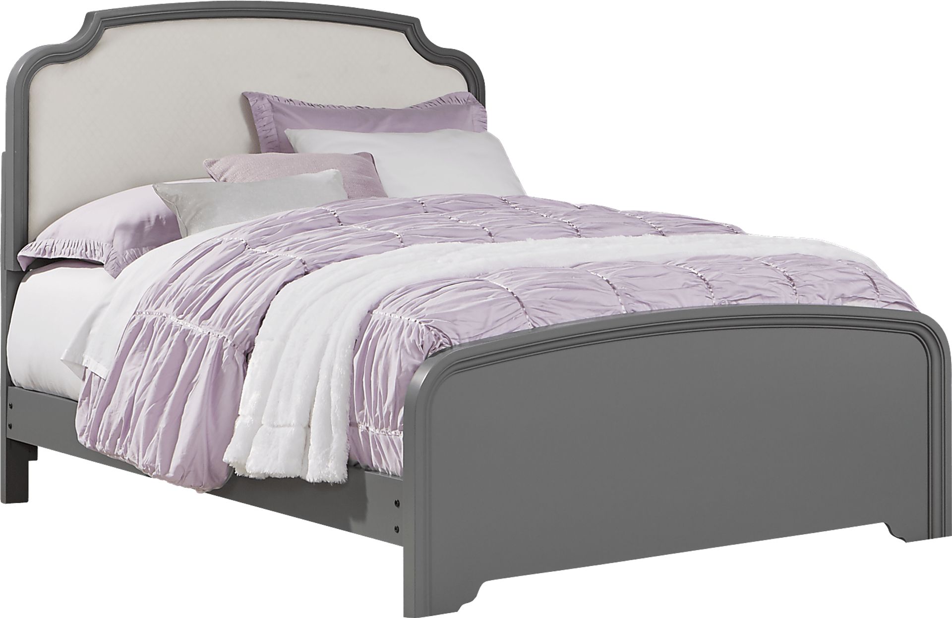 Kids Rylee Gray 3 Pc Full Upholstered Bed - Image 1