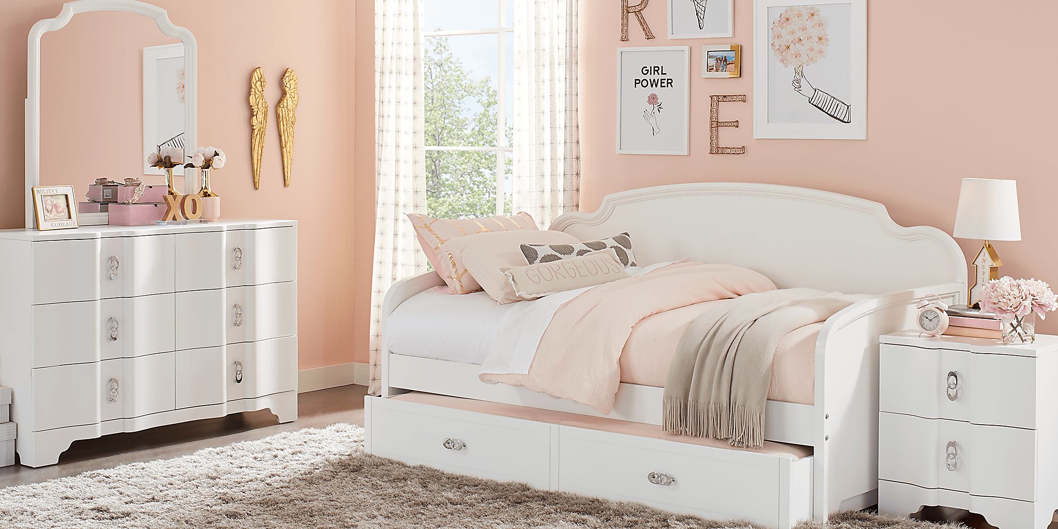 Rylee White 3 Pc Daybed Bedroom Rooms To Go