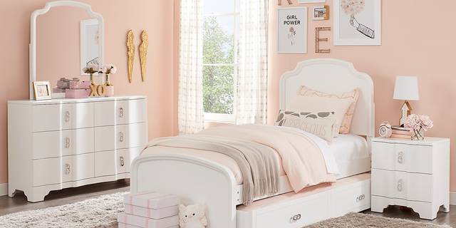 Kids Rylee White 5 Pc Twin Panel Bedroom - Thumbnail - Image 1