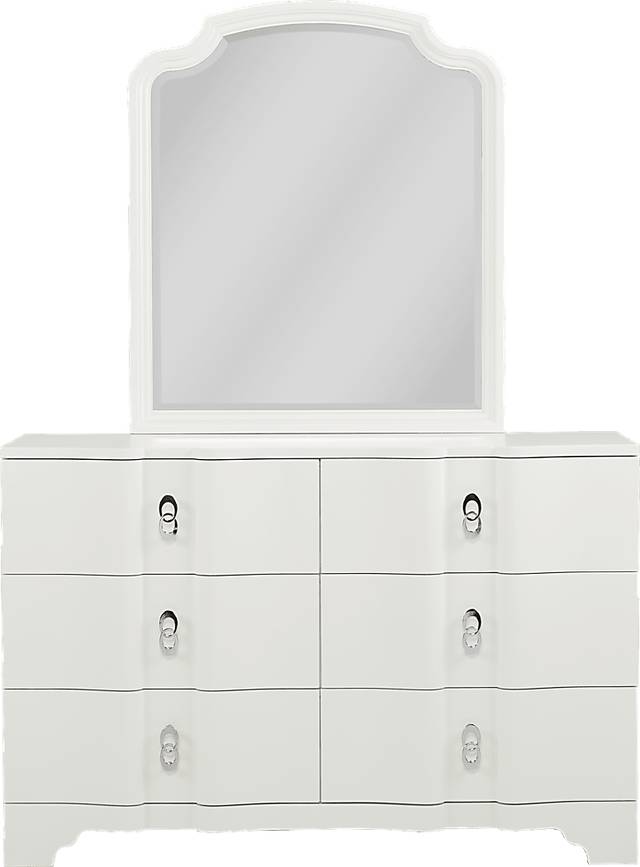 Kids Rylee White Dresser & Mirror Set - Thumbnail - Image 1