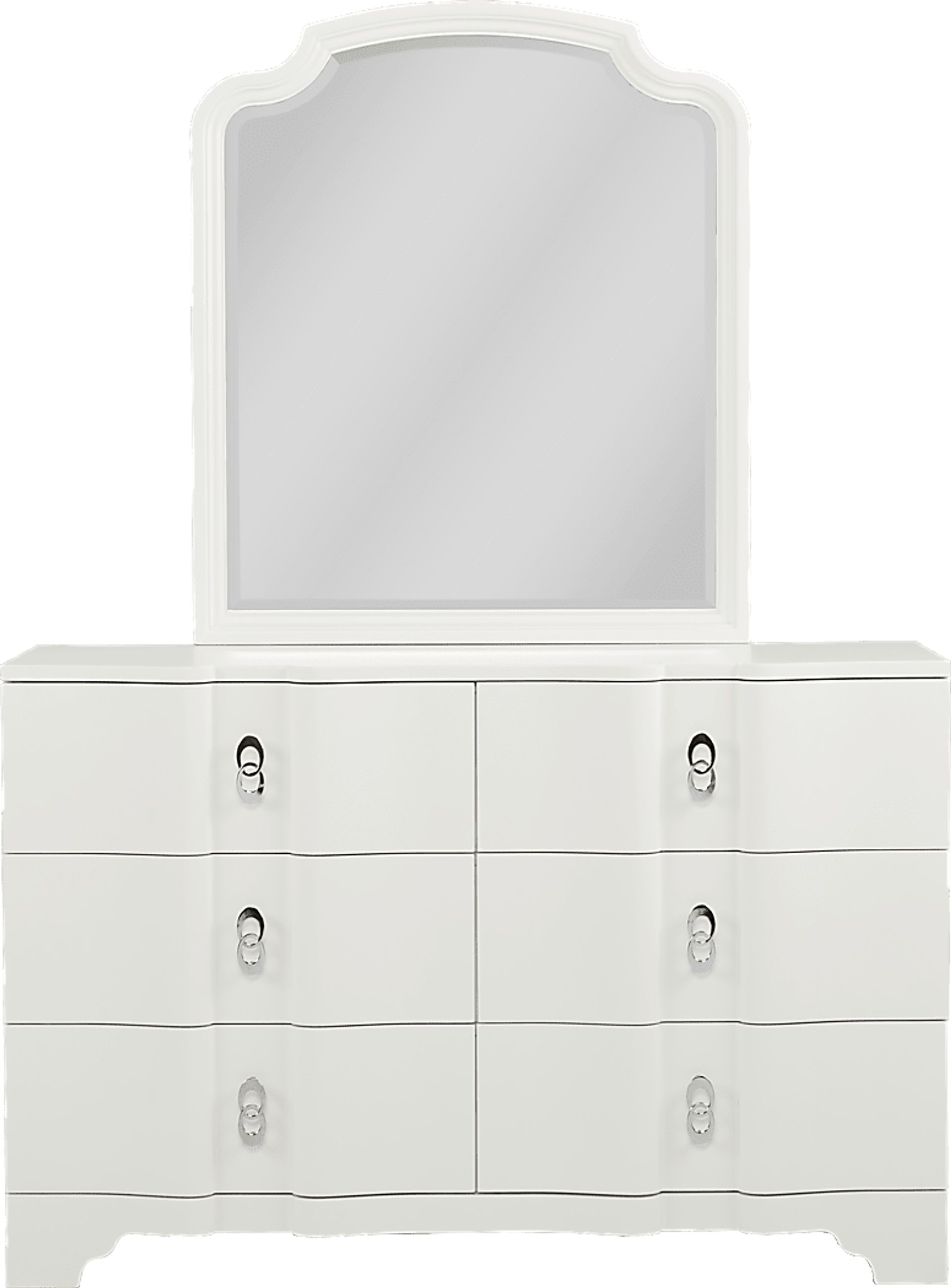 Kids Rylee White Dresser & Mirror Set - Image 1
