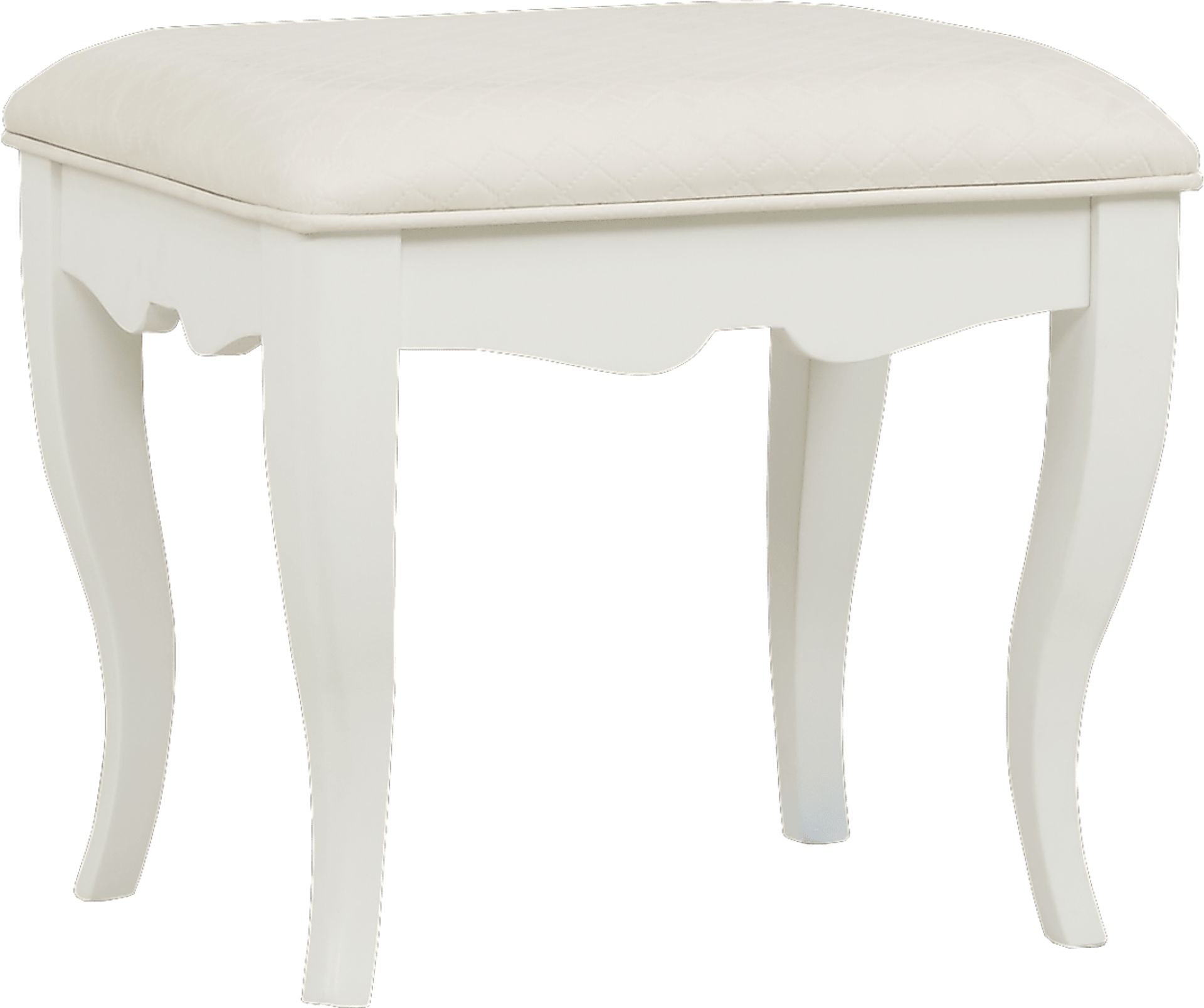 Kids Rylee White Vanity Stool - Image 1
