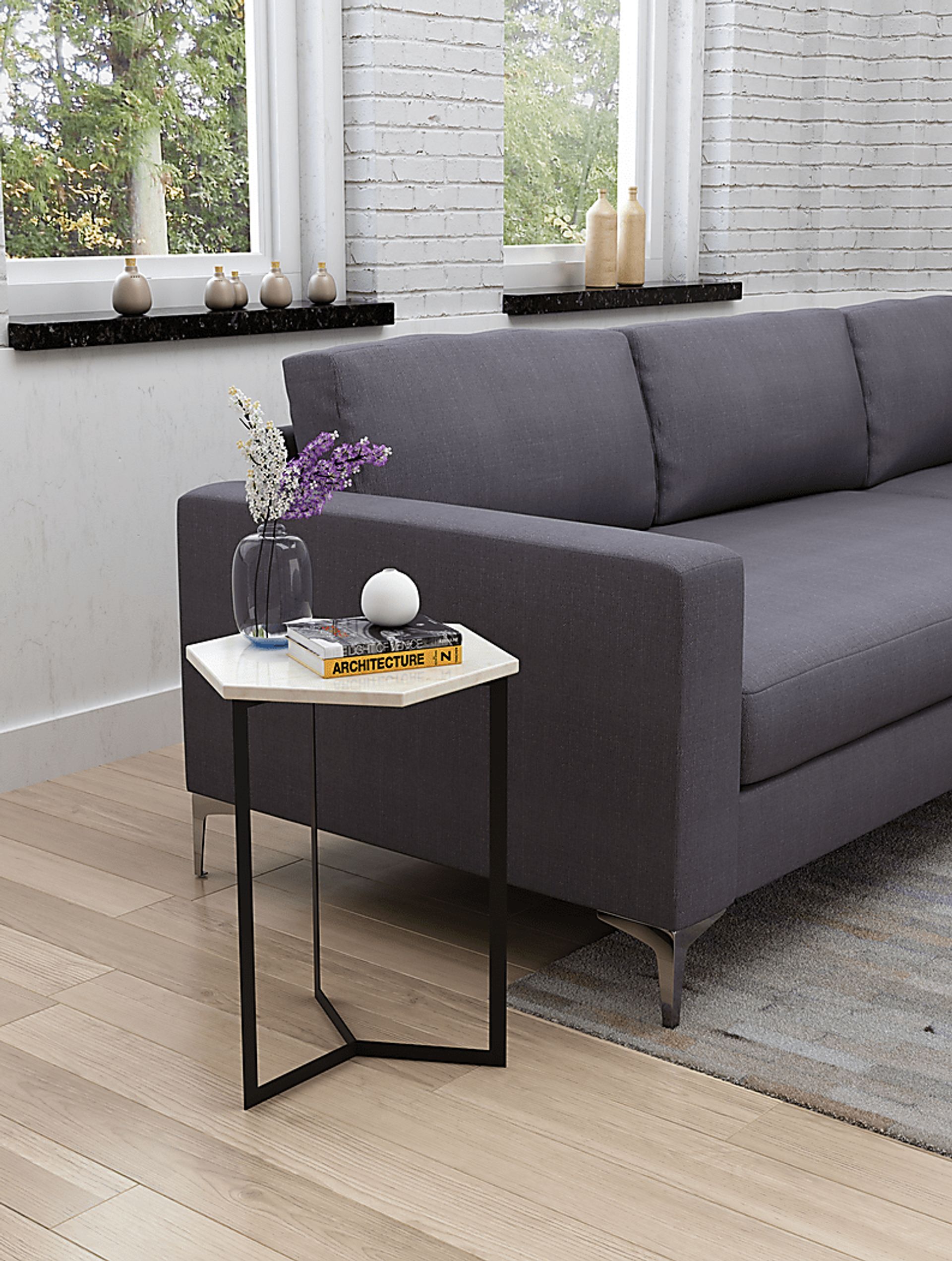 Rys White Accent Table - Image 2