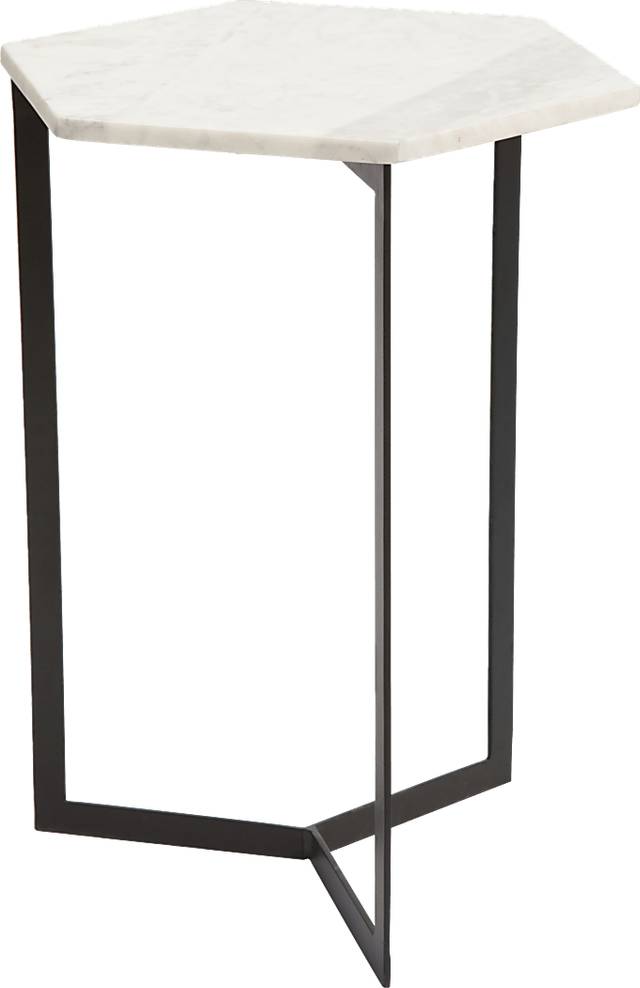 Rys White Accent Table - Thumbnail - Image 1