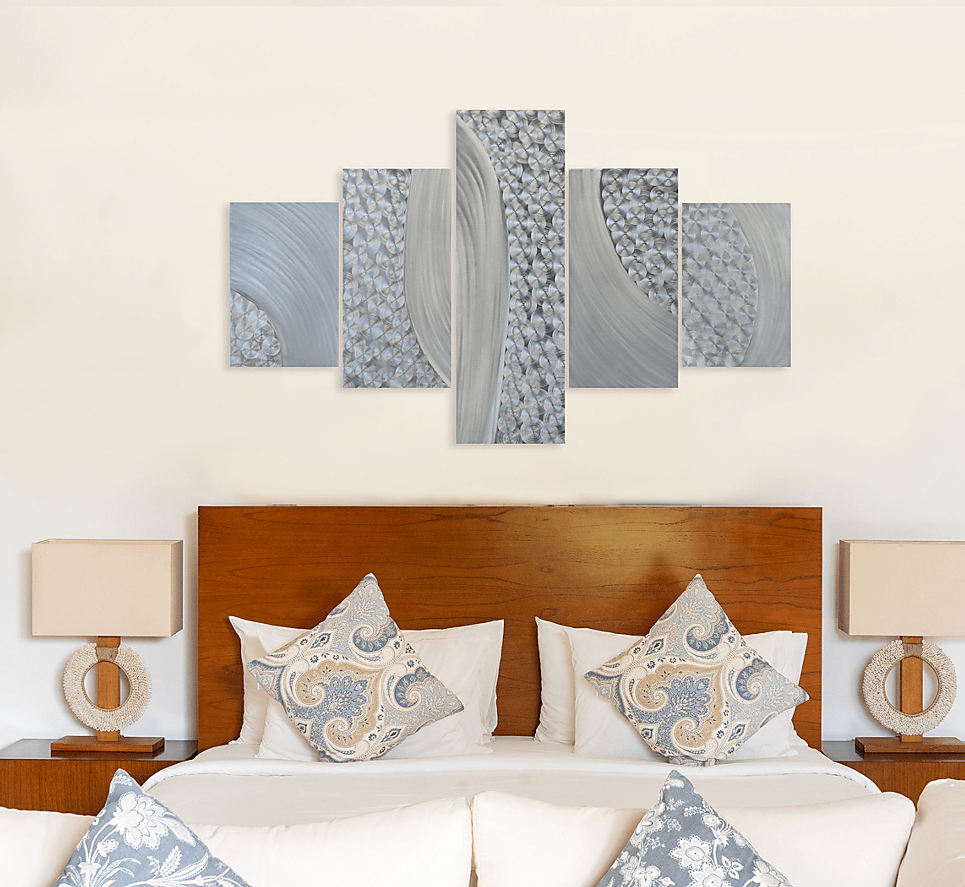 Ryver Silver Wall Decor Set of 5 - Image 2