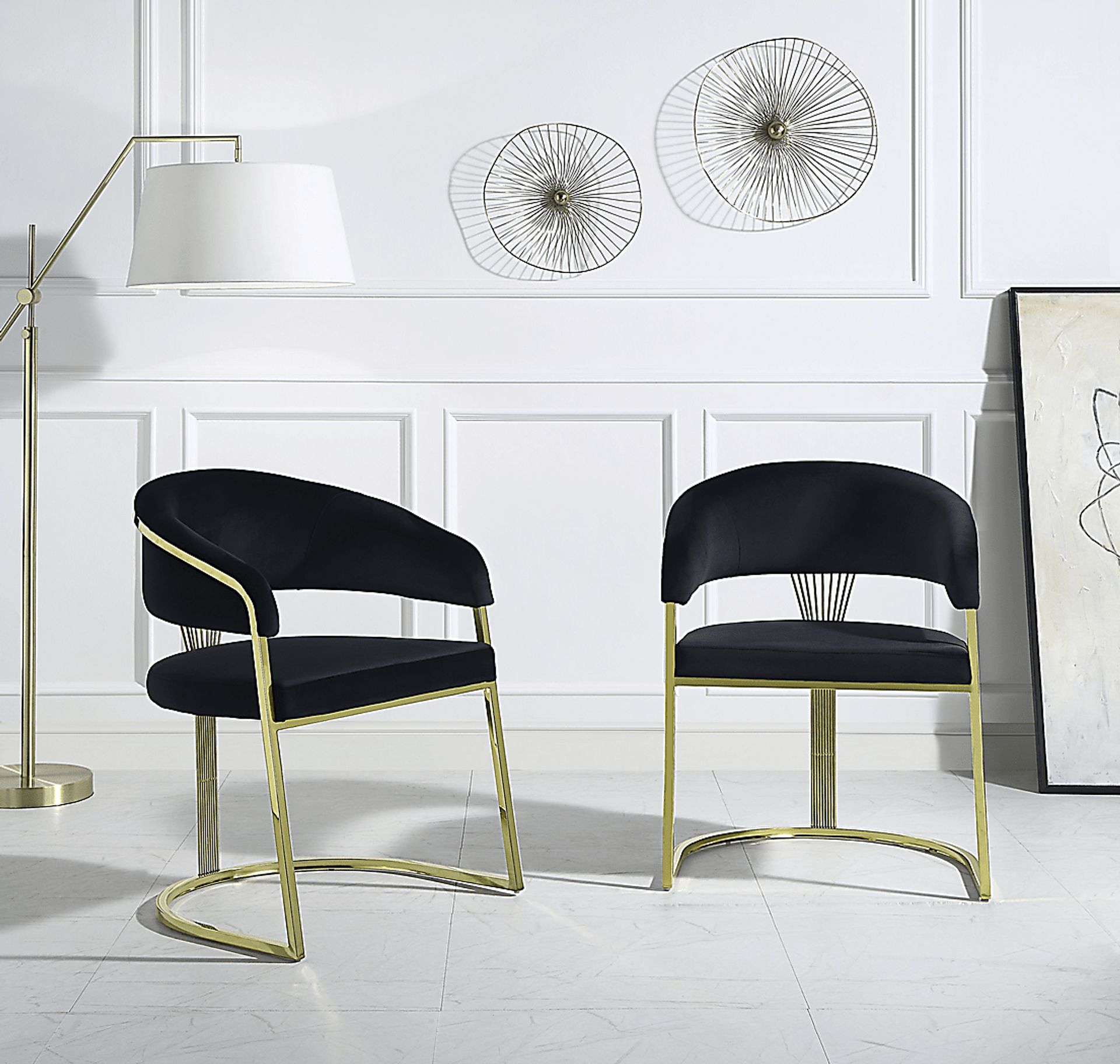 Saadi Black Arm Chair - Image 2
