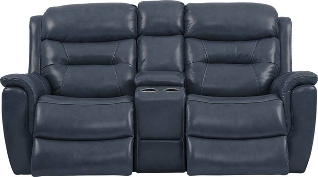 Sabella Navy Leather 5 Pc Power Reclining Living Room - Thumbnail - Image 4