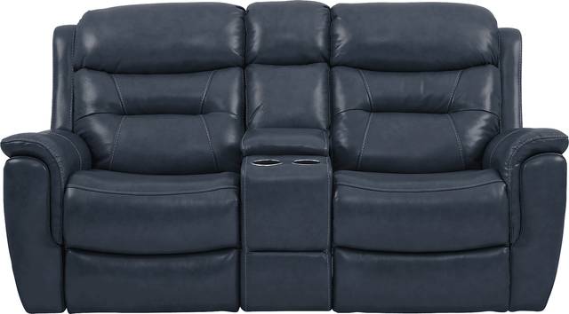 Sabella Navy Leather 5 Pc Power Reclining Living Room - Thumbnail - Image 3