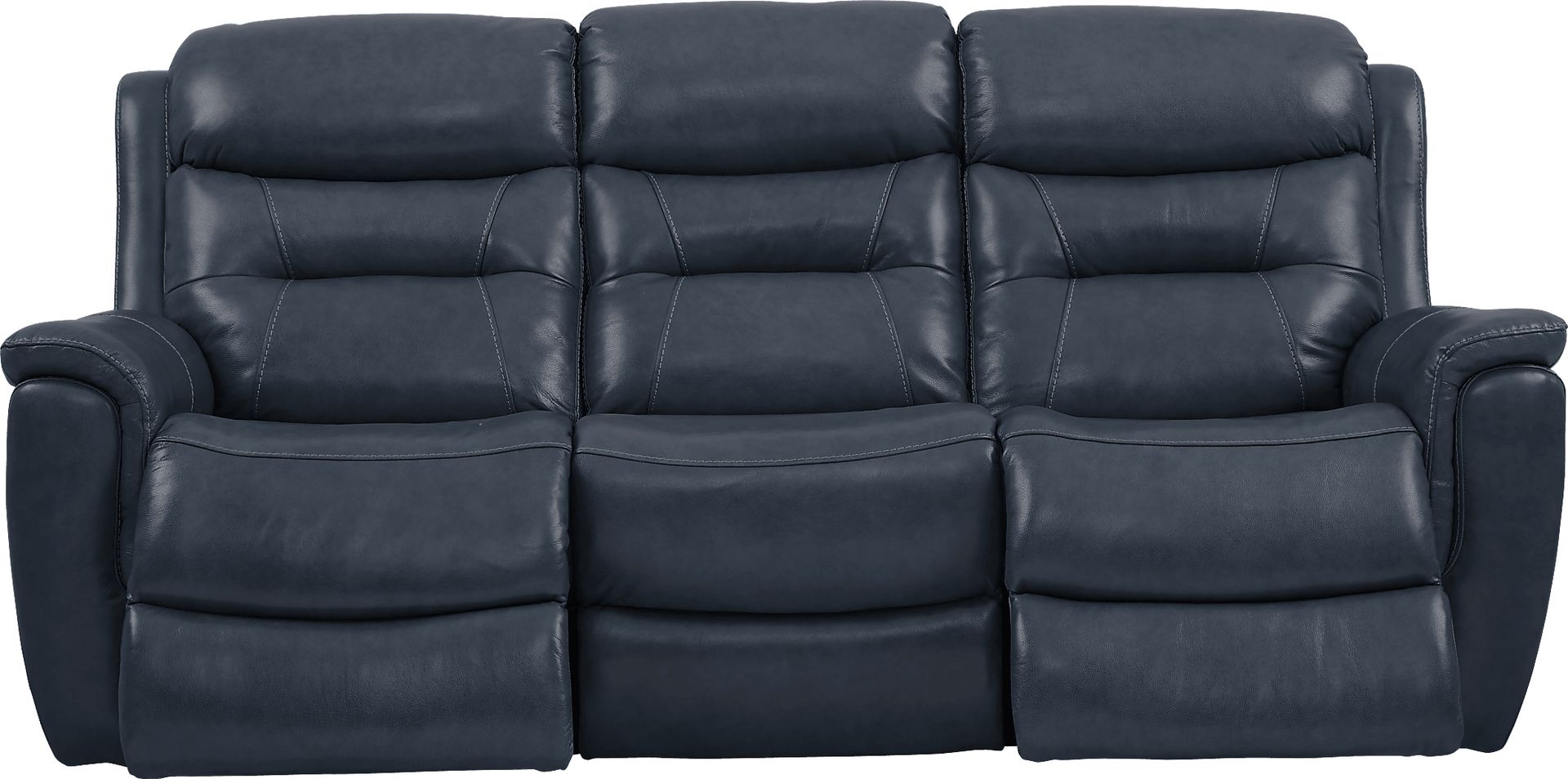 Sabella Navy Leather Power Reclining Sofa - Image 2