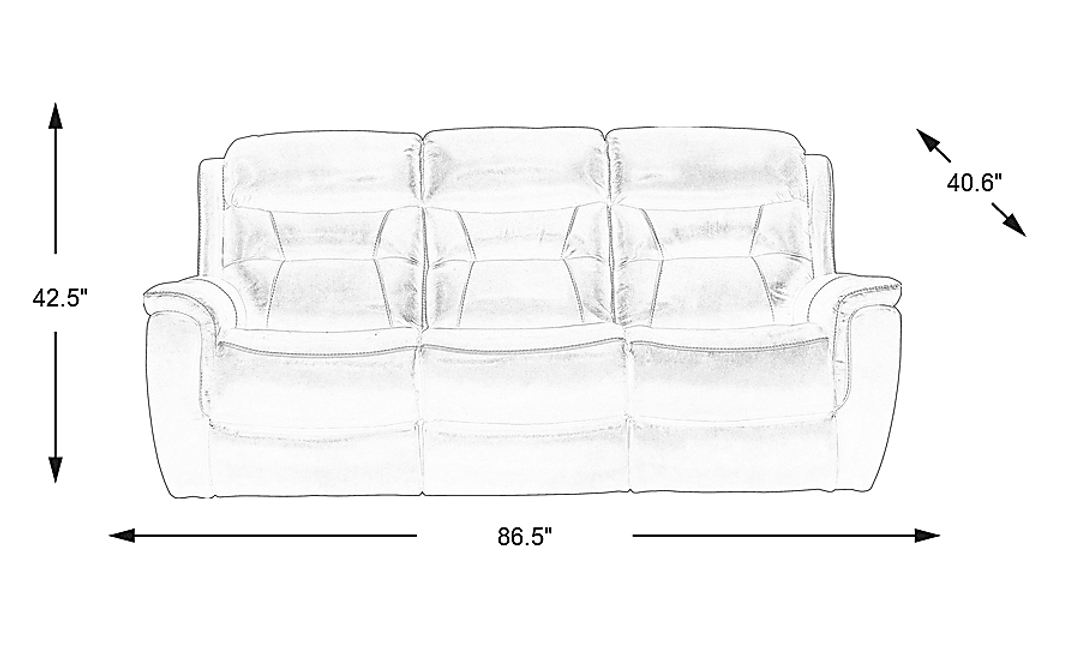 Sabella Leather Power Reclining Sofa