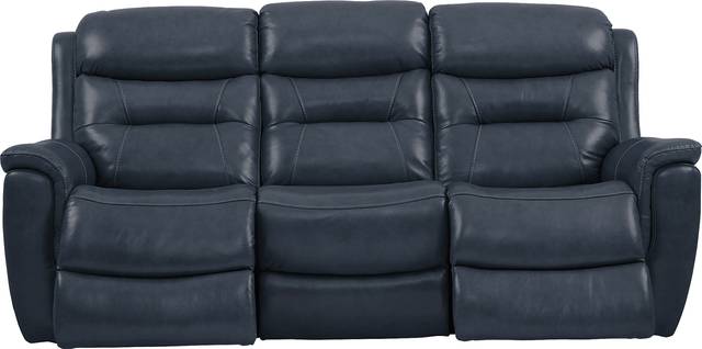 Sabella Navy Leather 3 Pc Living Room with Reclining Sofa - Thumbnail - Image 3