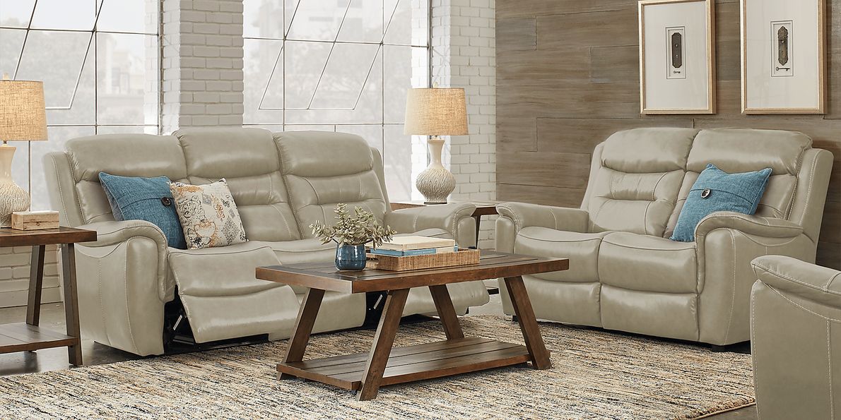 Sabella 6 Pc Leather Non-Power Reclining Living Room Set