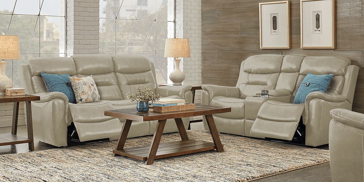 Sabella 6 Pc Leather Non-Power Reclining Living Room Set