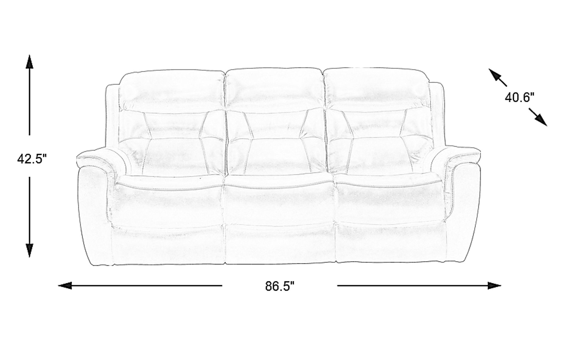 Dimension Image. Please refer to the Dimension Tab on this page for dimension details.
