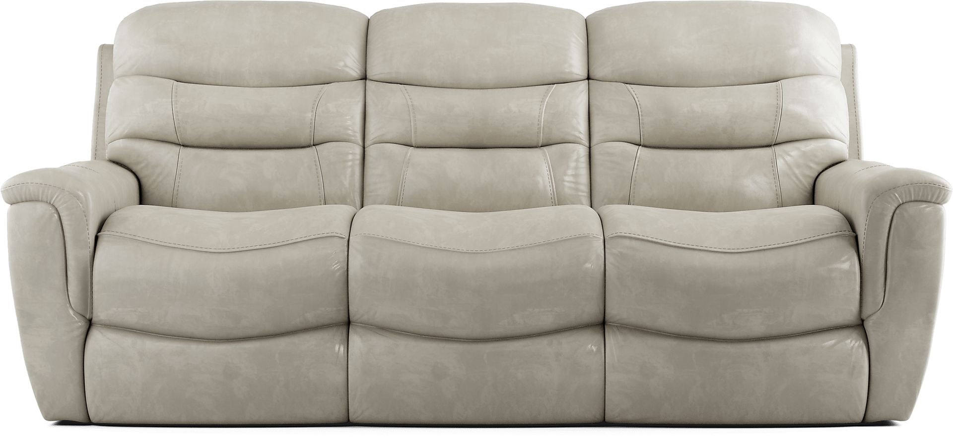 Sabella Stone Leather Power Reclining Sofa - Image 1