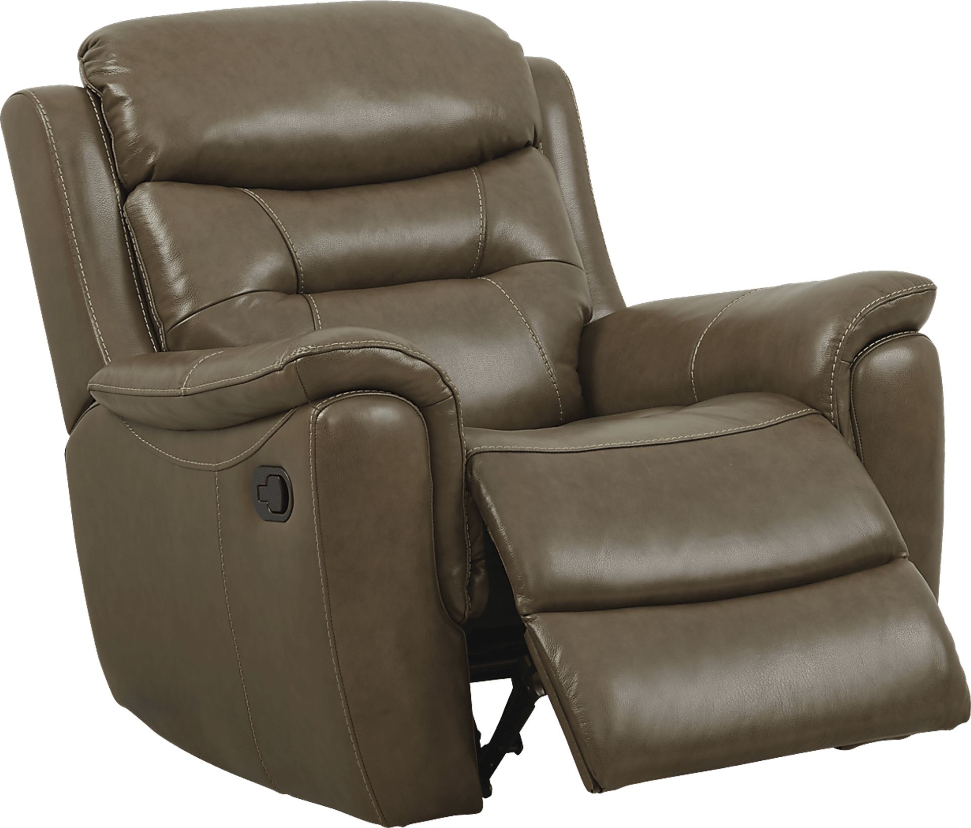 Sabella Taupe Leather Glider Recliner - Image 2