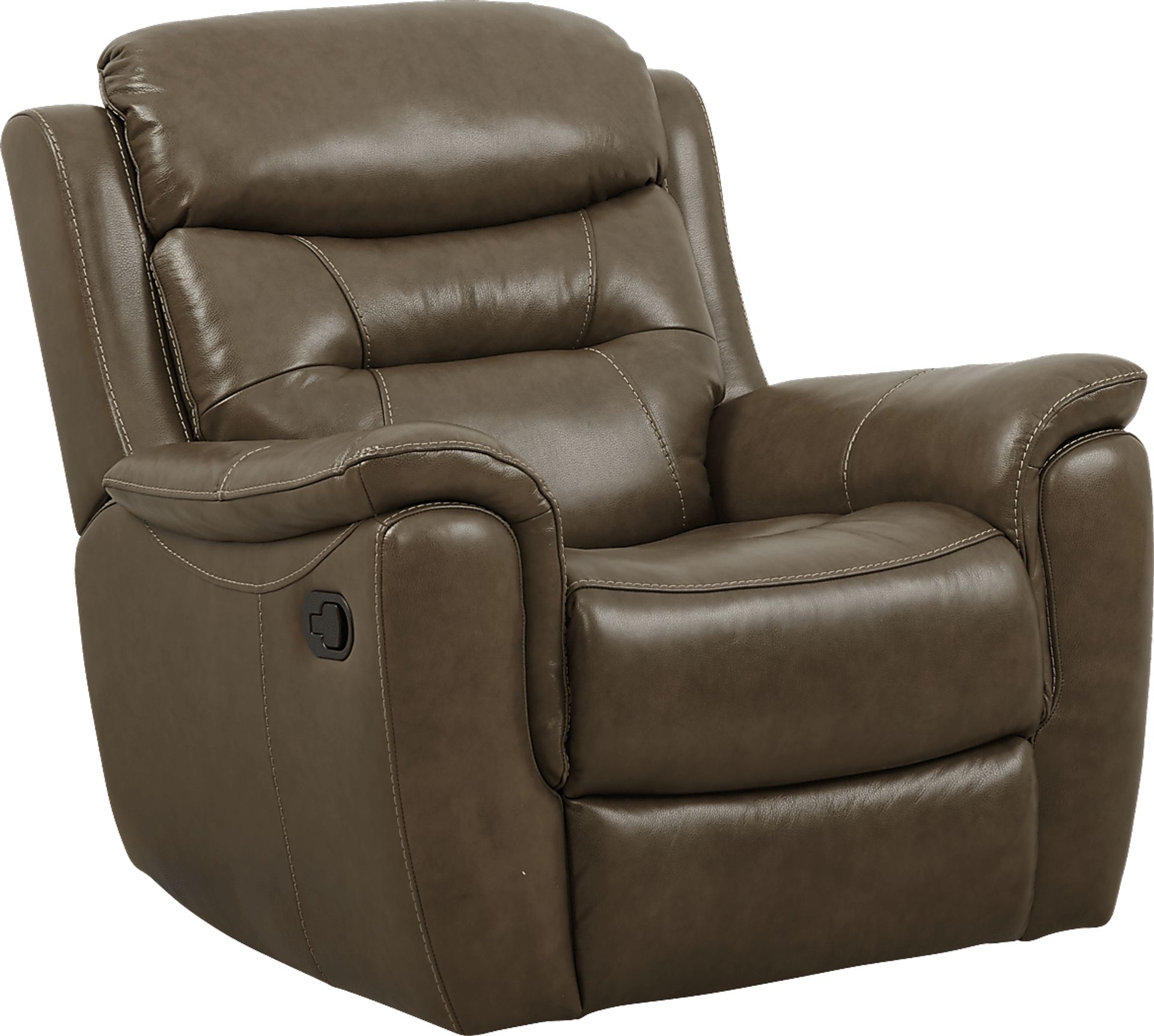 Sabella Taupe Leather Glider Recliner - Image 1