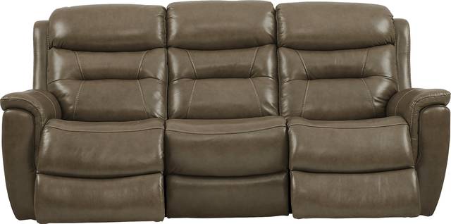 Sabella Taupe Leather Power Reclining Sofa - Thumbnail - Image 2