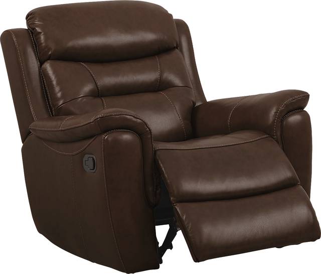 Sabella Walnut Leather 3 Pc Living Room with Reclining Sofa - Thumbnail - Image 5