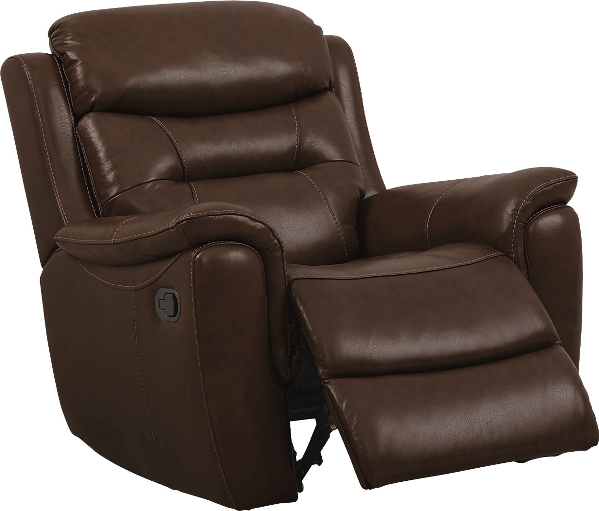 Sabella Walnut Leather 3 Pc Living Room with Reclining Sofa - Image 5