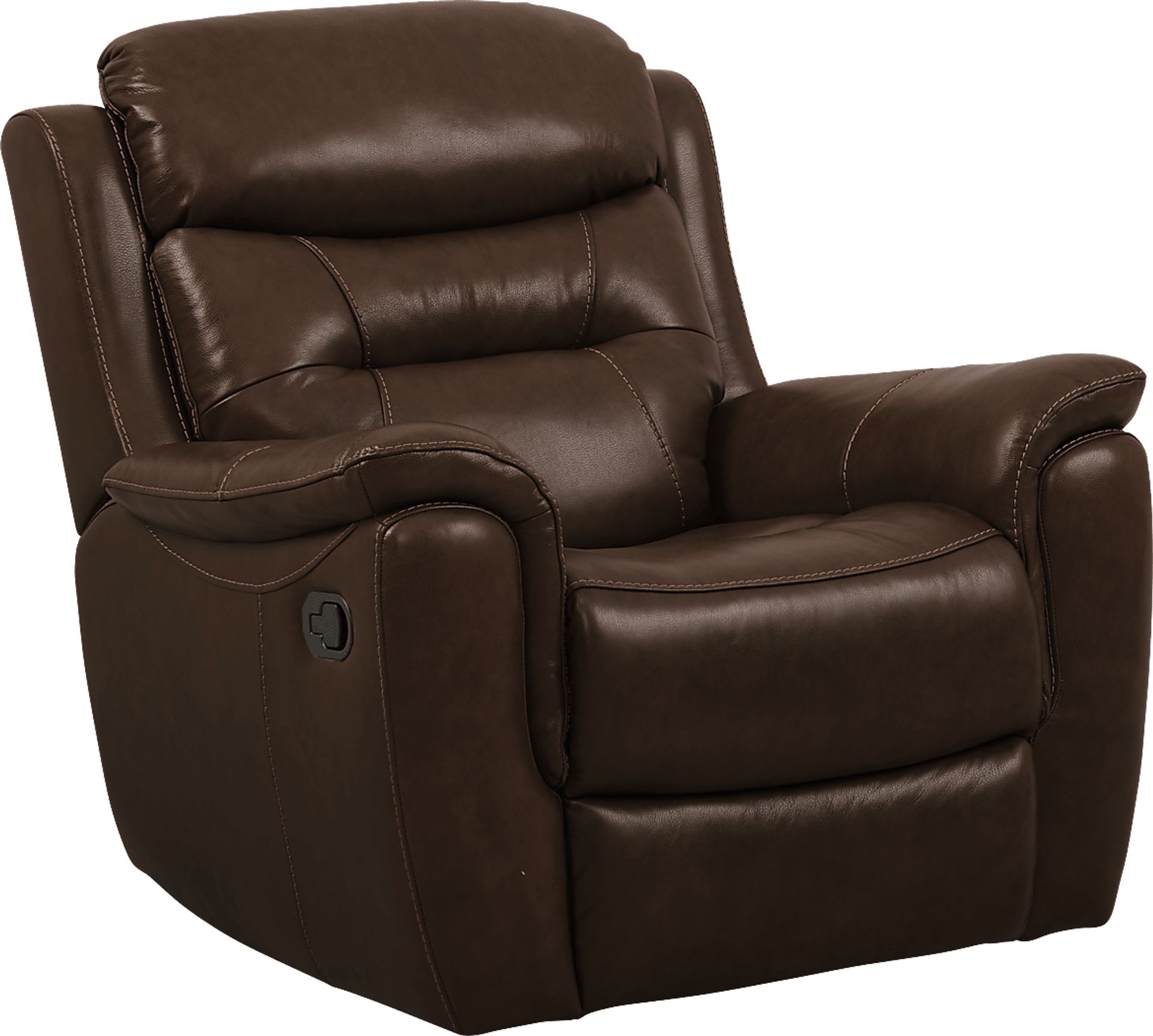 Sabella Walnut Leather Glider Recliner - Image 1