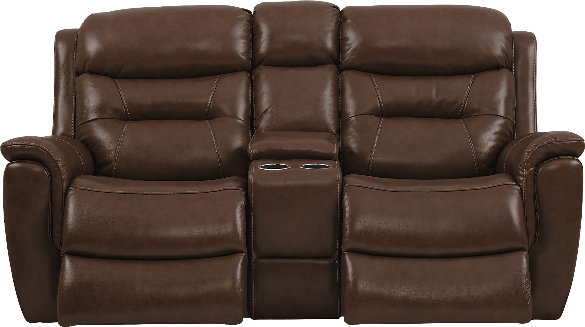 Sabella Walnut Leather 2 Pc Power Reclining Living Room - Image 6