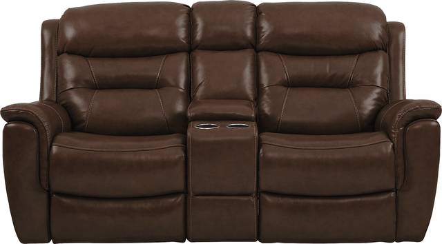 Sabella Walnut Leather 8 Pc Reclining Living Room - Thumbnail - Image 5