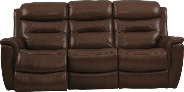 Sabella Walnut Leather Reclining Sofa - Thumbnail - Image 2