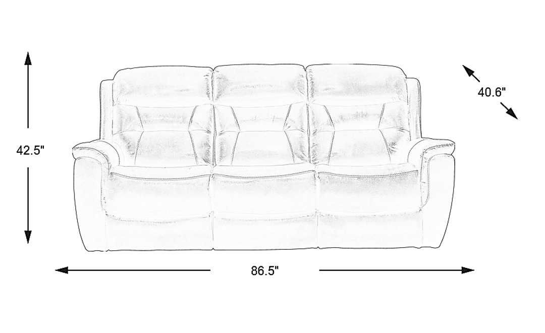 Sabella Leather Non-Power Reclining Sofa