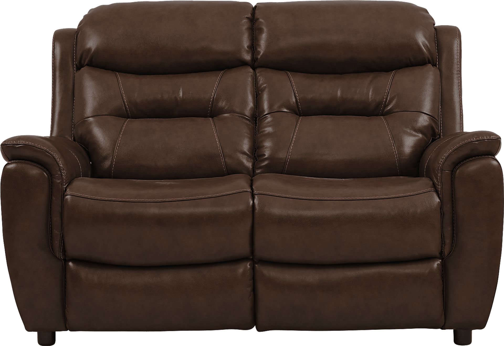 Sabella Walnut Leather 2 Pc Living Room with Reclining Sofa - Image 5