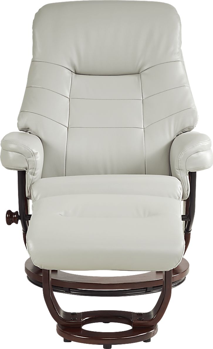 Sabine Gray Recliner with Ottoman Rooms To Go