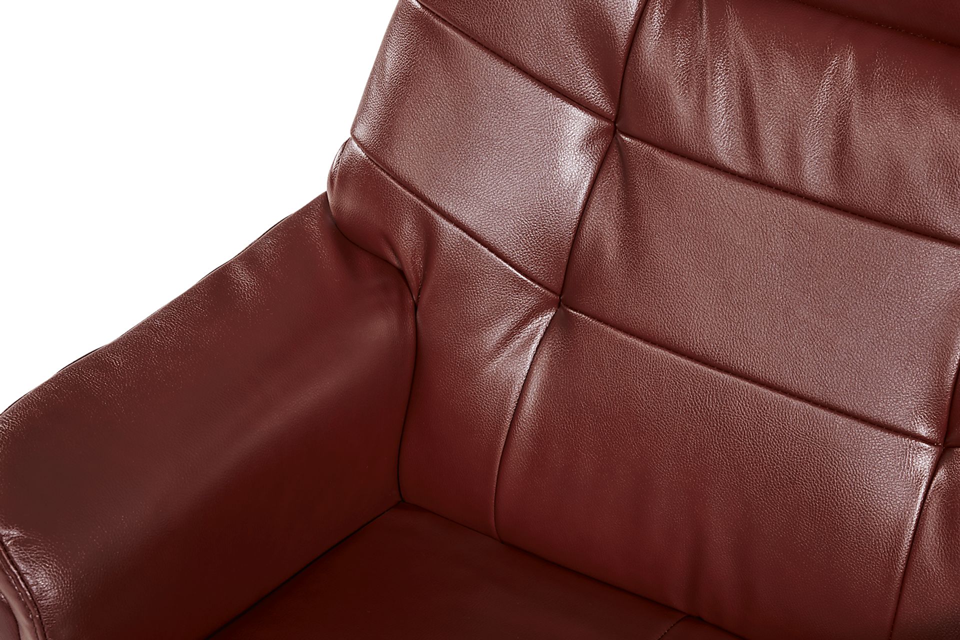 Sabine Red Recliner with Ottoman - Image 3