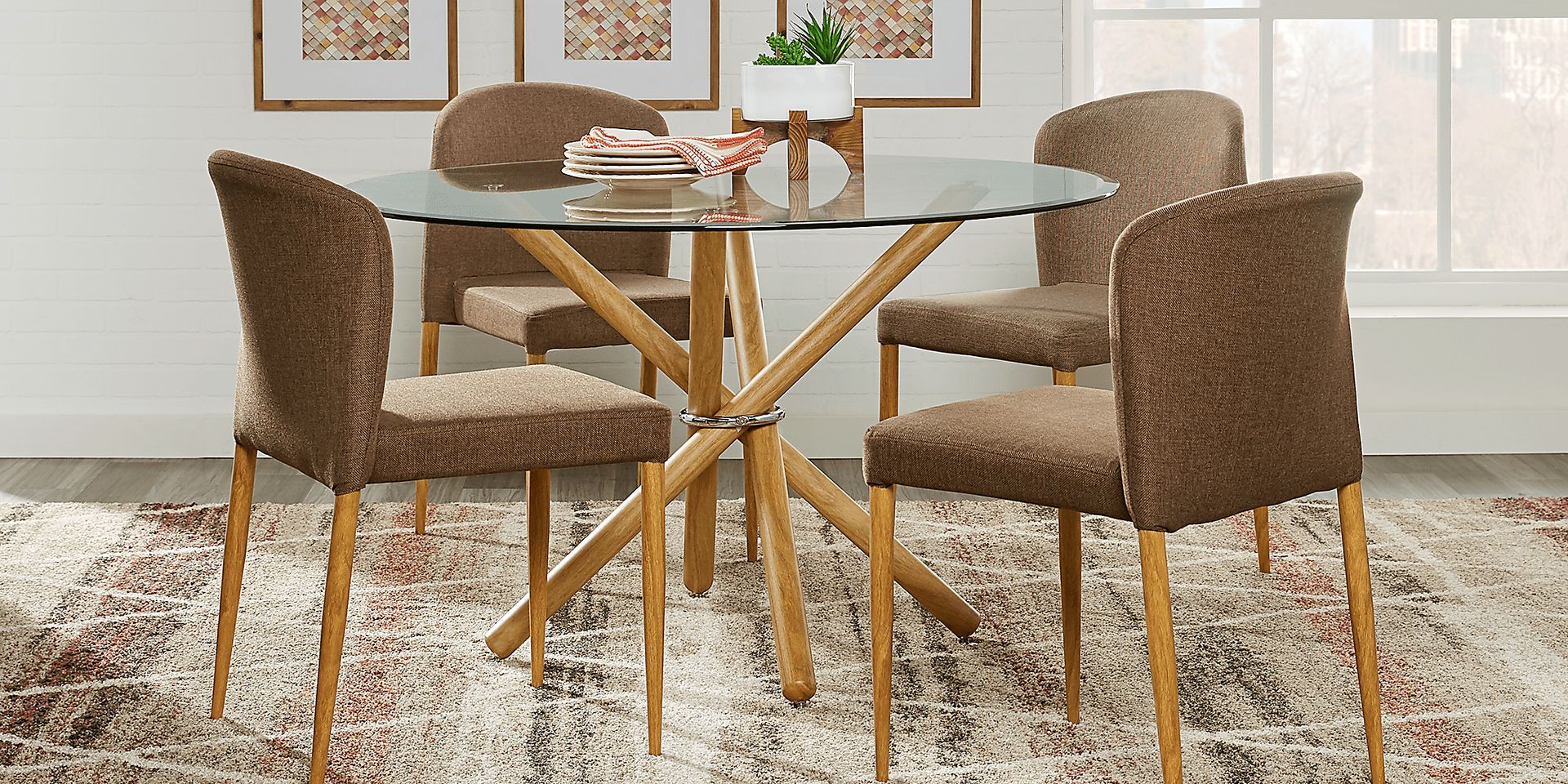 Sabre Springs Pecan 5 Pc Dining Set - Image 1