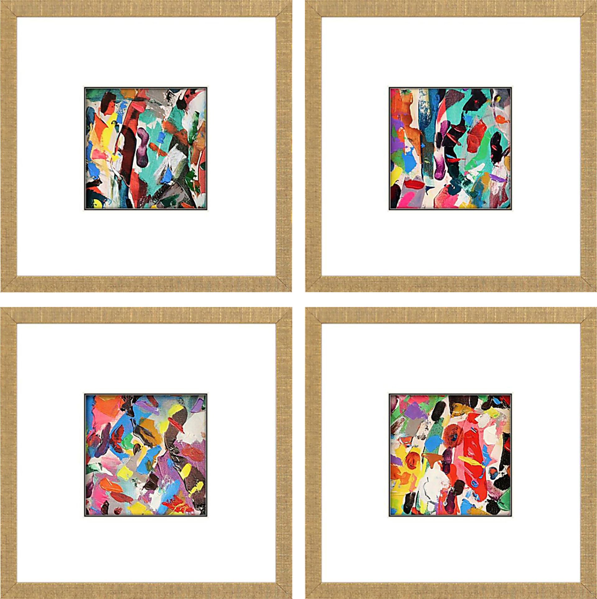 Sabrya Blue Artwork, Set of 4 - Image 1