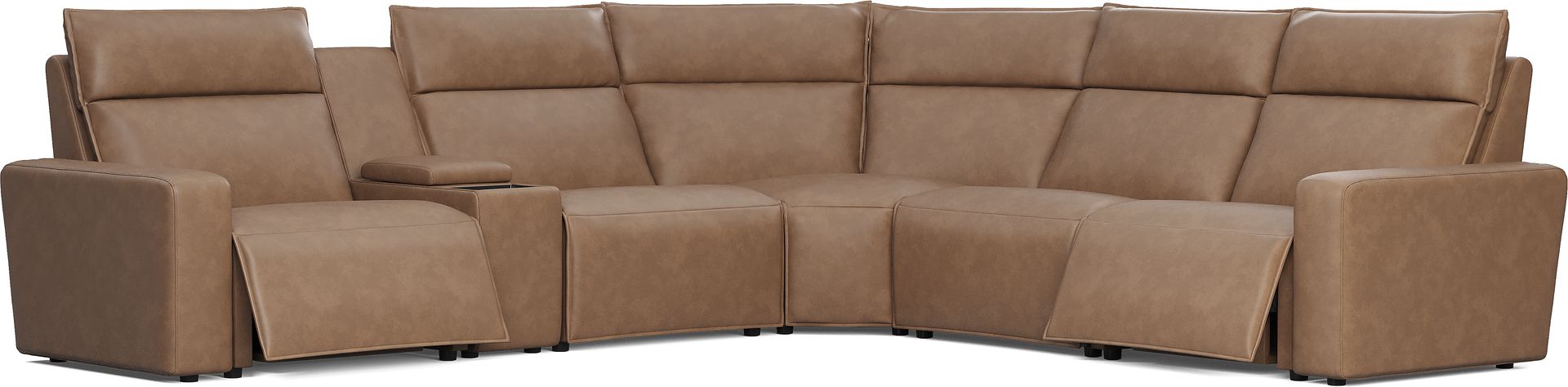 Saddle 6 Pc Dual Power Reclining ModularTwo - Image 1