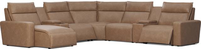 Saddle 7 Pc Dual Power Reclining ModularTwo with Media Consoles - Thumbnail - Image 2