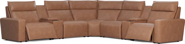 Saddle 7 Pc Dual Power Reclining ModularTwo with Media Consoles - Thumbnail - Image 1