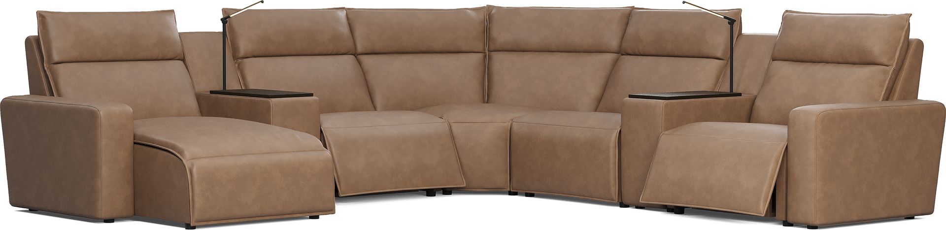 Saddle 7 Pc Dual Power Reclining ModularTwo - Image 1