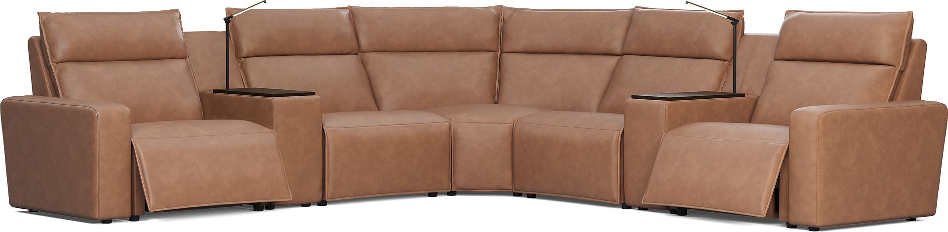 Saddle 7 Pc Dual Power Reclining ModularTwo - Image 1