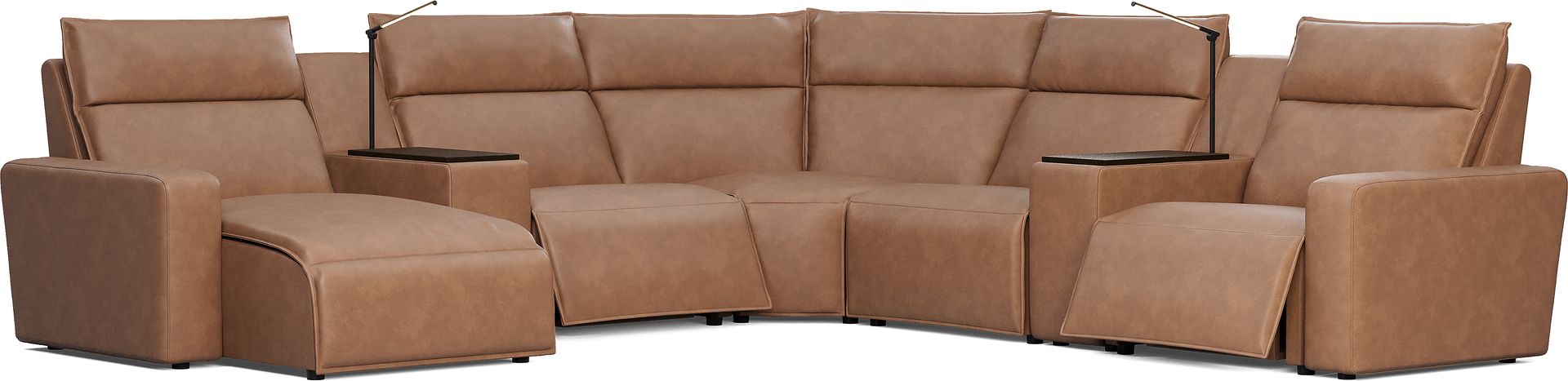 Saddle 7 Pc Dual Power Reclining ModularTwo - Image 1