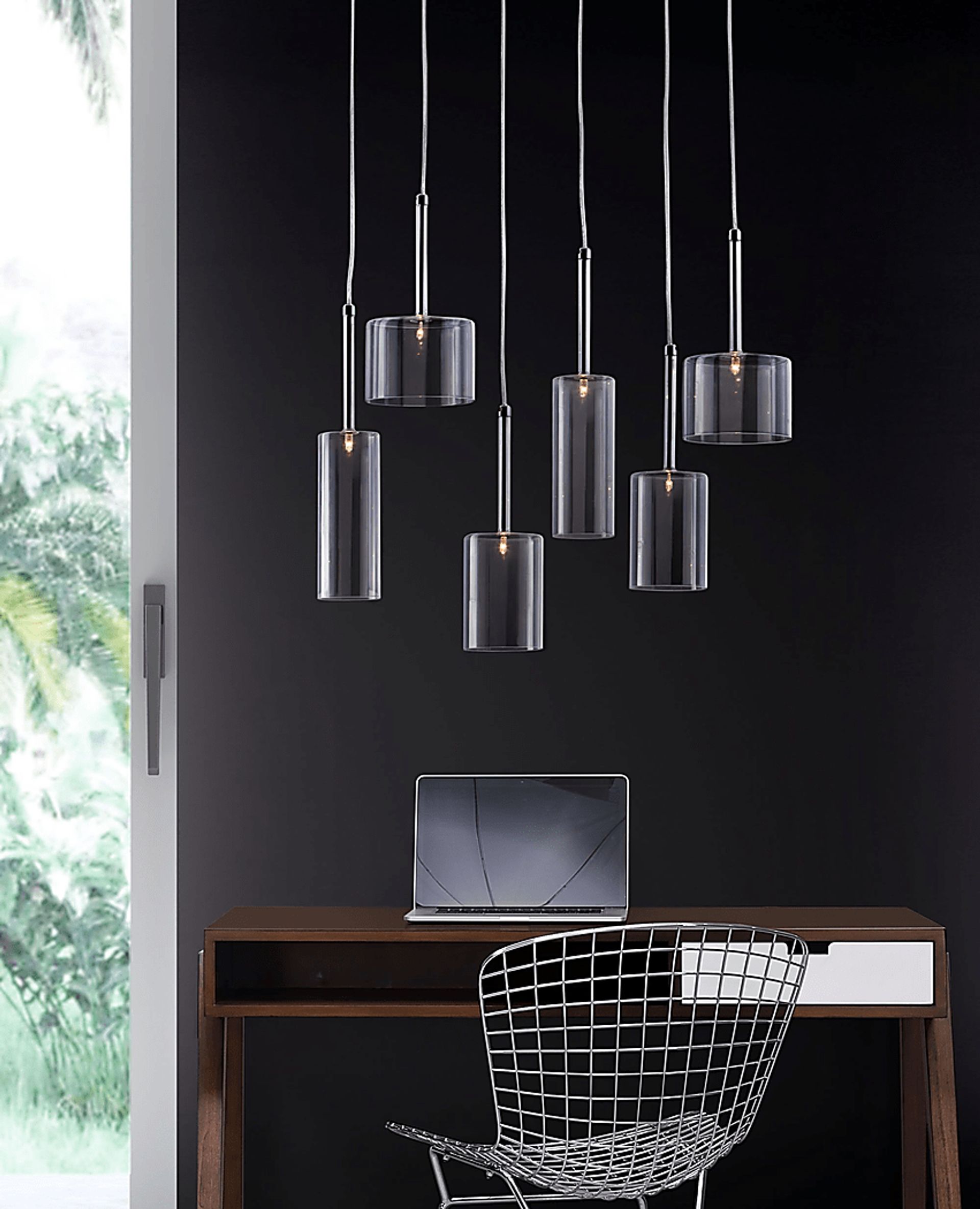 Saddleback Circle Clear Chandelier - Image 4