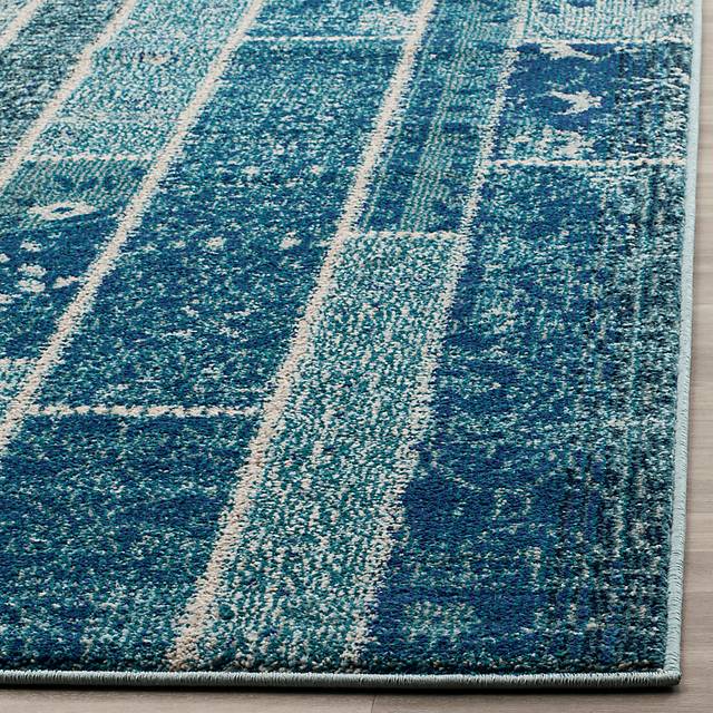 Sadia Blue 6'7 x 9'2 Rug - Thumbnail - Image 2