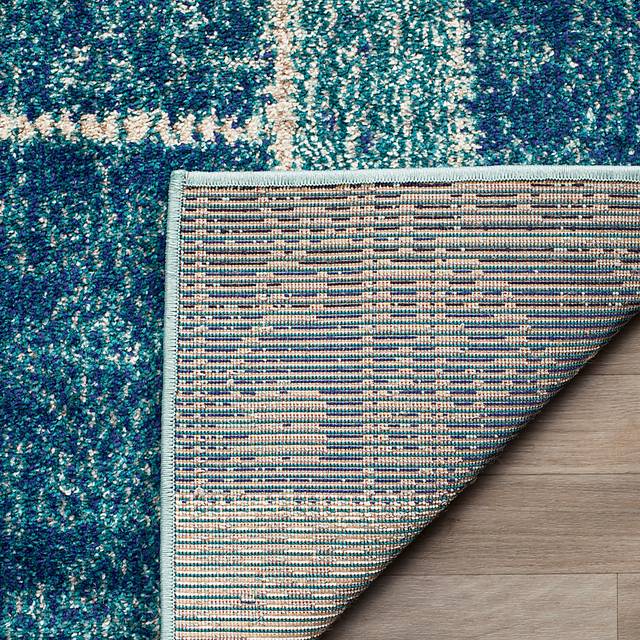 Sadia Blue 6'7 x 9'2 Rug - Thumbnail - Image 3