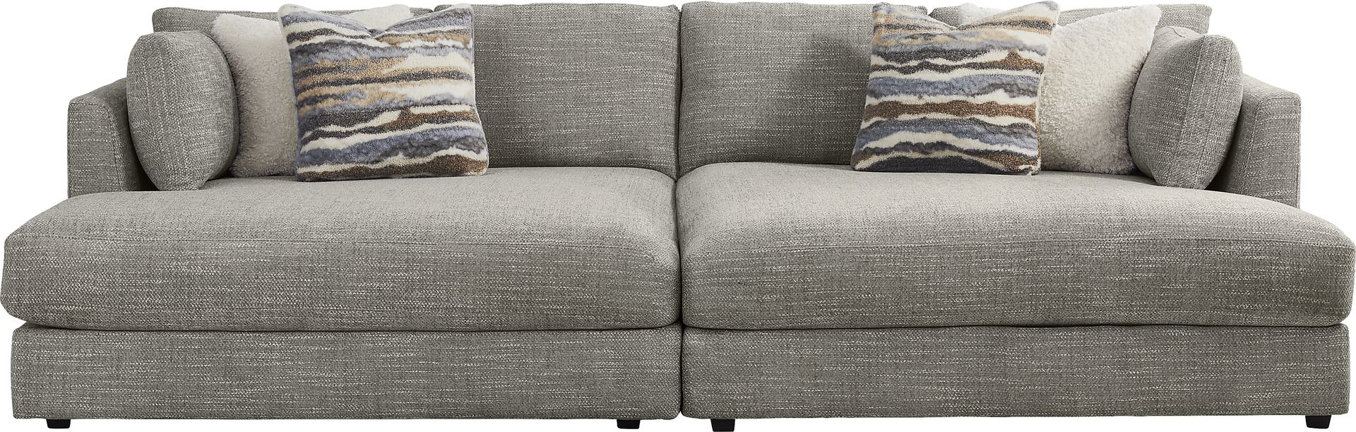Sadie Falls Dove Gray 2 Pc Sectional - Image 1