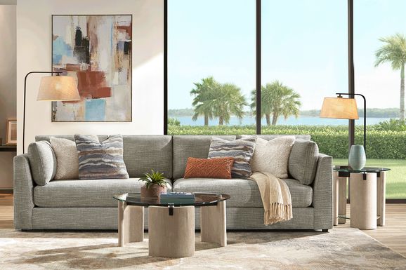 Sadie Falls Dove Gray 2 Pc Sofa